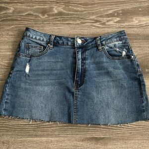 Blue Denim Mini Skirt